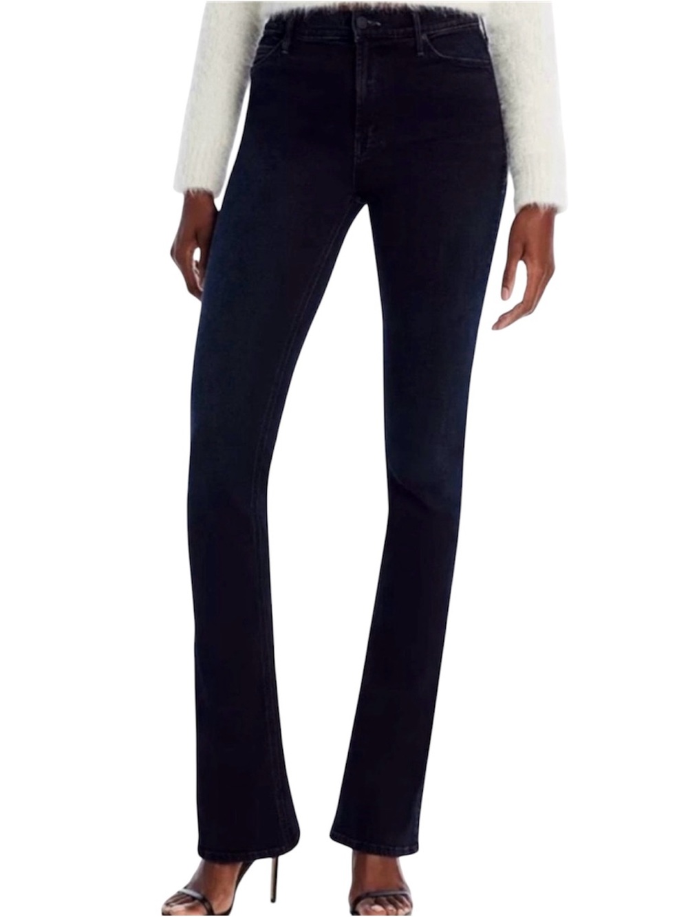MOTHER The Runaway Denim Jean High Rise in Night in Venice Black Size 34